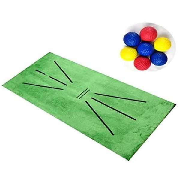 

portable golf training mat for swing detection batting golf putting practice aids equipment yard office practice game mat pad
