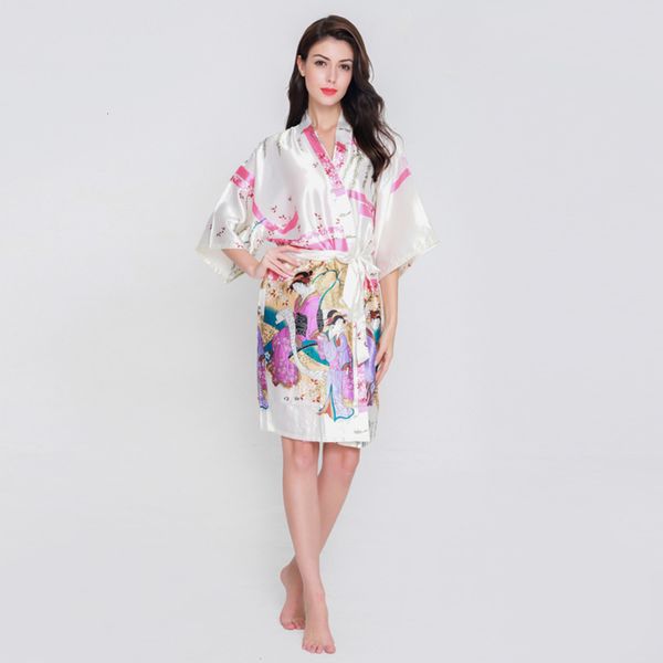 

bathrobe summer pajamas women's silk like housewear ladies'