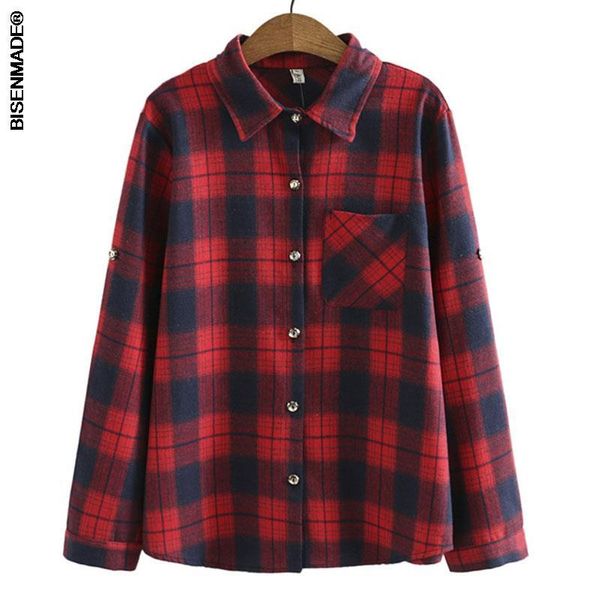 

plus size t-shirt women's clothing shirts 2021 autumn show thin collocation leisure classic plaid long sleeved t66-2115