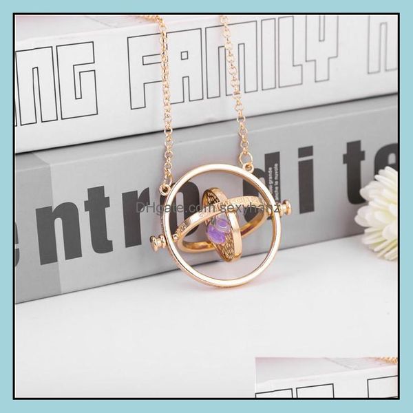 

pendant necklaces & pendants jewelry s1753 fashion men women necklace hourglass vintage sweater drop delivery 2021 std, Silver