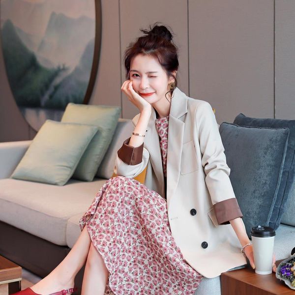 

women's suits & blazers casual coat suit, White;black