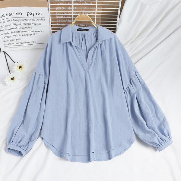

women's blouses & shirts 2021 zanzea summer stylish casual long sleeve blusas female button shirt tunic solid chemise oversize, White