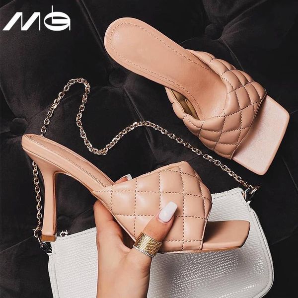 

sandals women's heels ladies slippers high outdoor beach female sqaure toe slipper summer leather shoes, Black