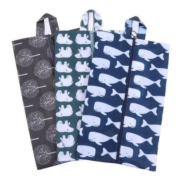 

storage bags 3 pcs foldable shoes bag useful zippered organizing pouch