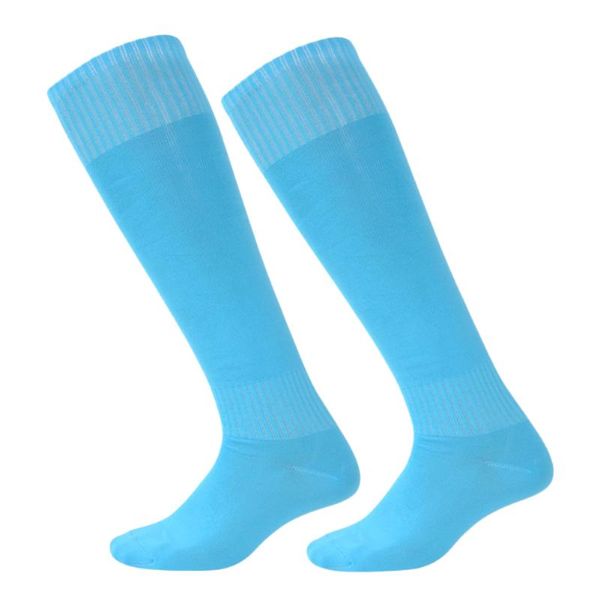 

sports socks men solid color breathable elastic soccer football long tube, Black