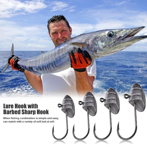 

10pcs fishing hook classic delicate carp fishing tackles blood slot lead head fish hooks kit with sharp barbed