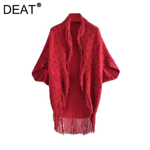 

women's knits & tees [deat] 2021 summer fashion tide cardigan loose long sleeve scarf collar printing knitting casual women sweater 13z, White