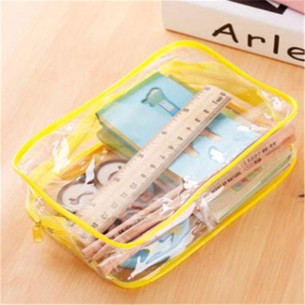 

eyebrow tools & stencils waterproof transparent pvc cosmetic bag women make up case travel clear makeup beauty wash organizer bath toiletry