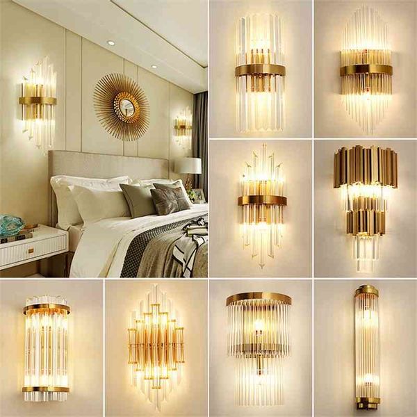 

light luxury crystal nordic living room tv background wall indoor corridor bedroom bedside lamp modern simplicity