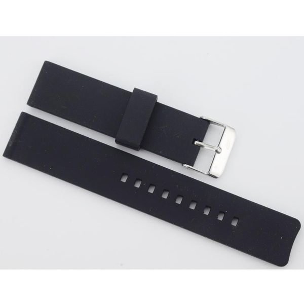 

watch bands 20mm band black silicone rubber strap watchband men women bracelet, Black;brown