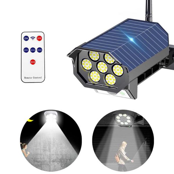 

solar lamps 2021 powerful lights outdoor motion sensor with simulation infrared ip65 flood light waterproof for garden