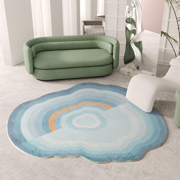 

carpets modern simple irregular carpet for living room nordic style kid round soft computer chair table floor mat