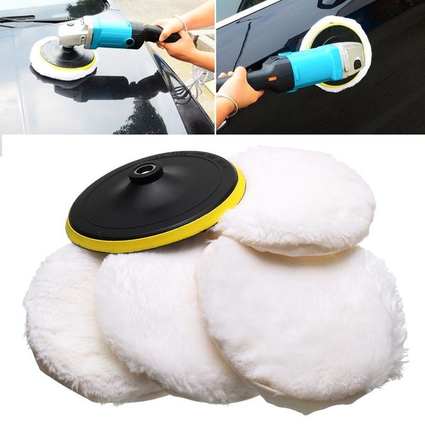 

care products 7'' polisher/buffer car goods soft wool bonnet & pad with hook loop for polishing/buffing