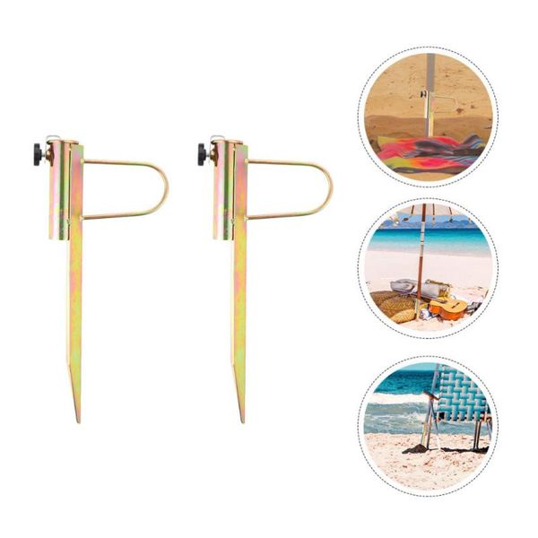 

umbrellas 2pcs umbrella inserted anchor outdoor iron holder grass auger