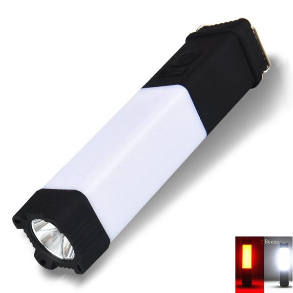 

portable lanterns usb rechargeable lithium battery roadside car emergency lantern with red warning led for camping hiking repair