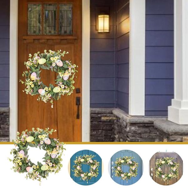 

artificial wreath ginkgo eucalyptu leaves home living room window simulation greeleaf wreath door decor garland wall hanging