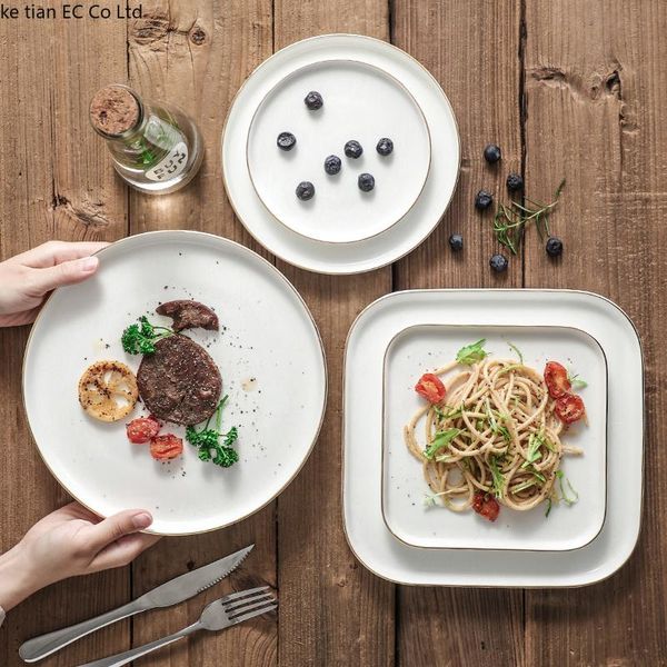 

dishes & plates nordic phnom penh steak plate western ceramic tableware home use 6/8/10 inch breakfast and salad