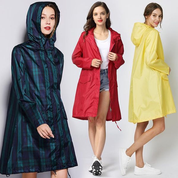 

raincoats raincoat long waterproof fashion rainproof ladies outdoor hiking work windbreaker coat poncho