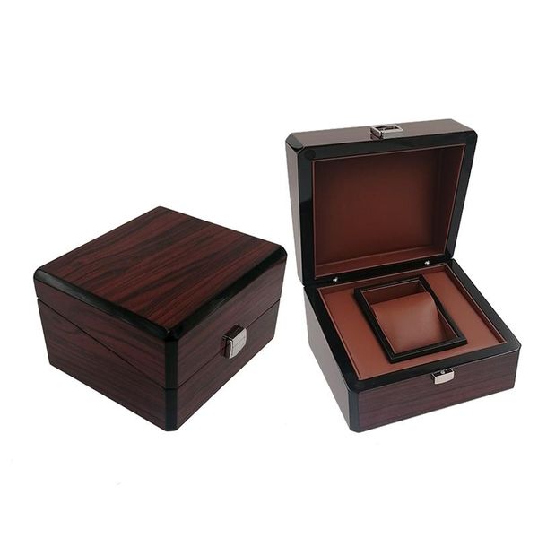 

watch boxes & cases holiday gift box single high-end mechanical jewelry men's and women's paint wooden, Black;blue