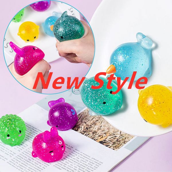 

big spongy squishy mochi fidget toys kawaii animal soft cute fun popit sensory antistress squeeze toys for kids powder mochi wht0228