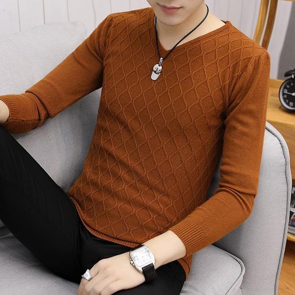 

men's sweaters brand sweater knitwear men fashion casual pure color v-neck pull homme spring autumn cotton pullover clothing jersey, White;black