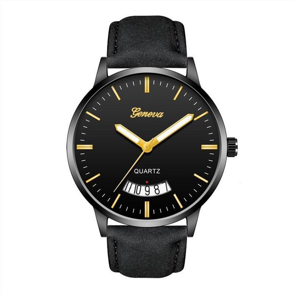 

wristwatches 2021 men quartz watch relogio masculino military sport wristwatch leather strap mens reloj complete calendar watches homme saat, Slivery;brown