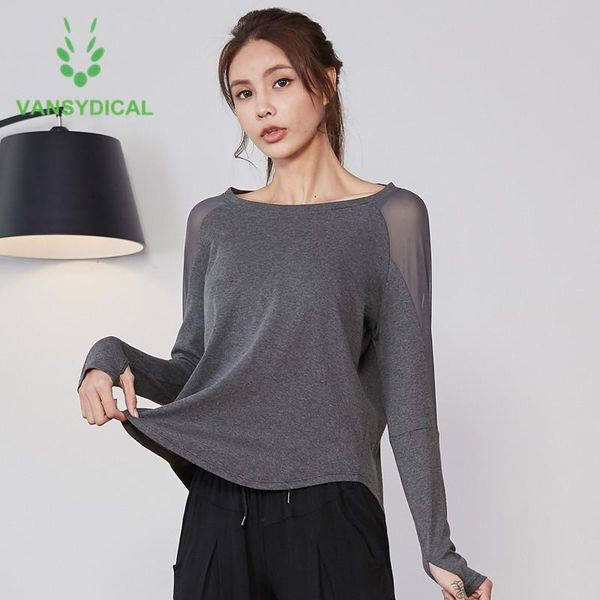 

2021 women quick dry sports workout t-shirts mesh gym yoga shirts long sleeve fitness dance jogging sportswear two ways wear