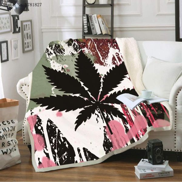 

blankets sherpa blanket colorful leaves throw nap office weighted sofa soft bedspread for bedroom