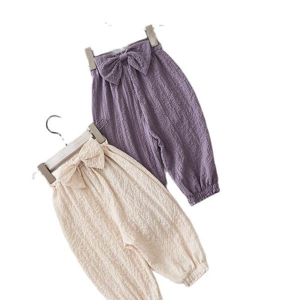 

trousers girls cute summer baby mosquito pants thin bow bloomers children's cropped p4247, Blue