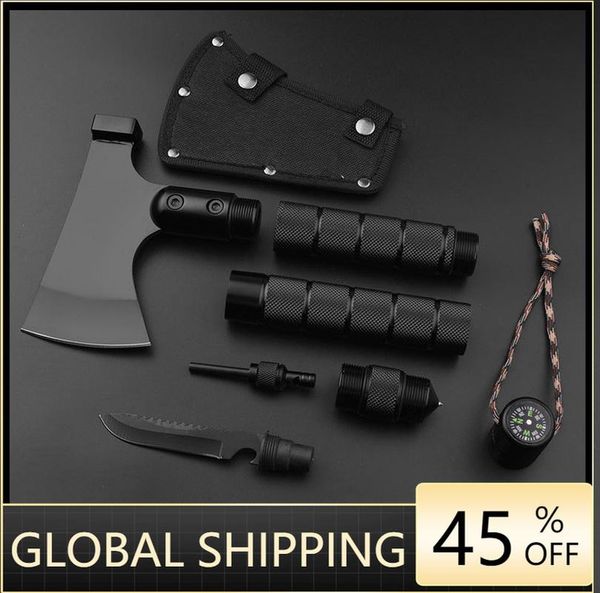 

professional hand tool sets black camping axe,multi-tool, camp ax, survival gear, folding portable tools, for hiking, hunting, wilderness ad
