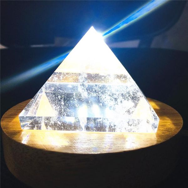 

decorative objects & figurines 7cm natural quartz crystal lamp energy pyramid point reiki healing home decoration mineral specimen collectio
