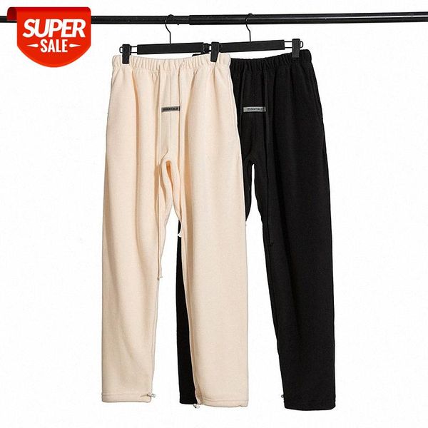 

essentials multi-threaded polar fleece loose-fitting trousers street brand #ar2d, Black