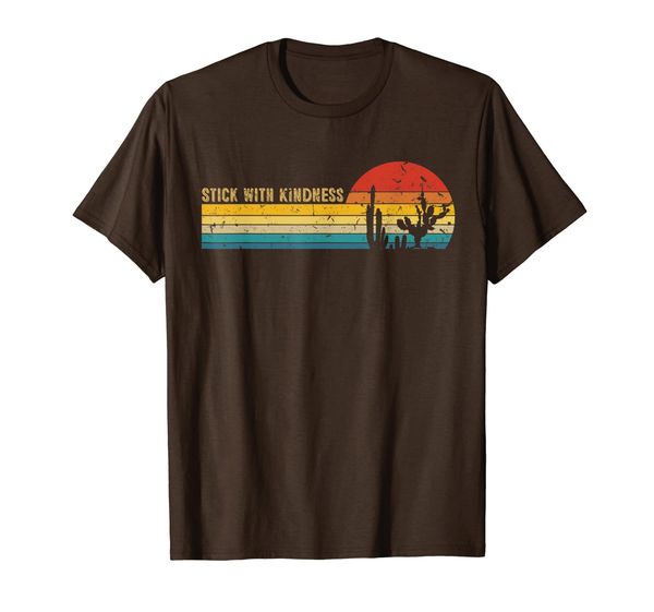 

vintage stick with kindness cactus teacher costume kindness t-shirt, White;black