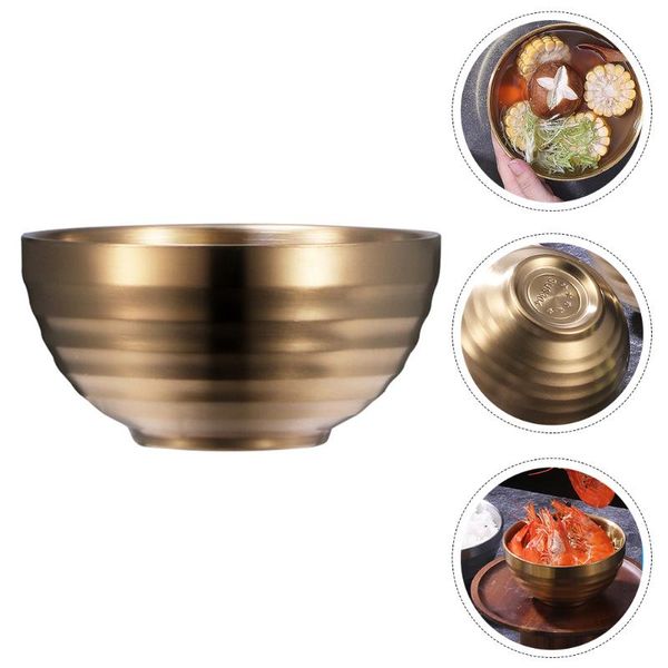 

bowls 1pc home stainless steel bowl container baby rice storage holder
