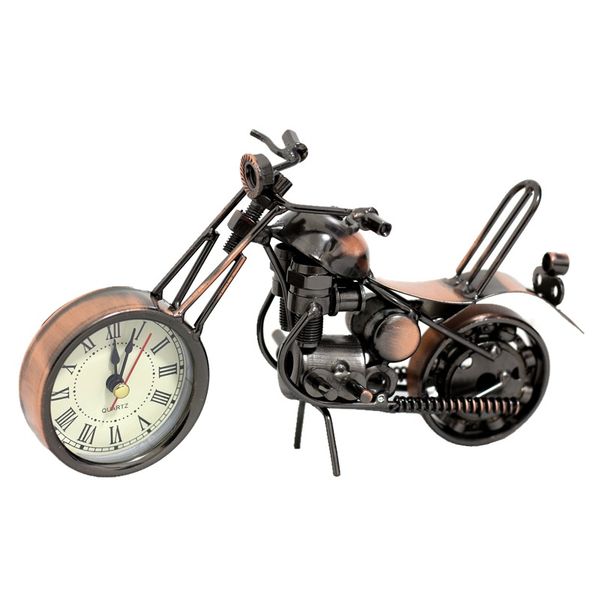 

creative luxury gifts metal vintage crafts motorcycle model clock office table design decor accessories