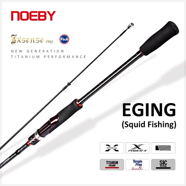 Boot Angelruten Noeby Exsense Pro Spinnrute Ultraleicht 2,59 m 2,75 m ML Power Carbon Fuji Titan SIC für Eging Tintenfisch Meer