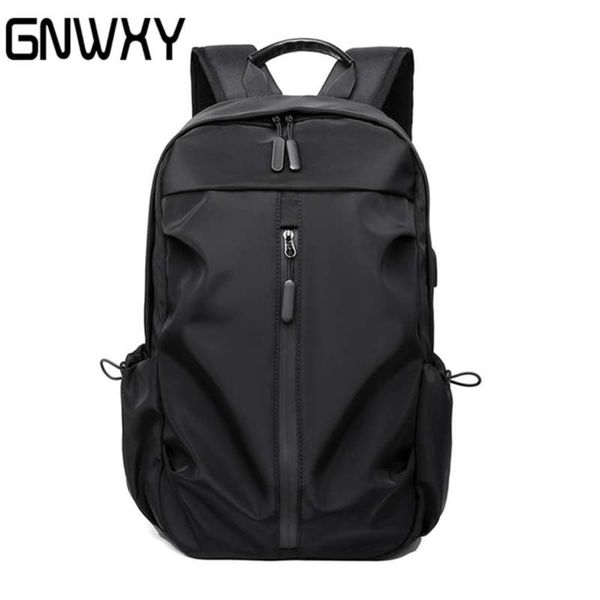 

waterproof oxford cloth backpack men lapbag breathable men's business travel backpack simple pure color leisure backbag 210929