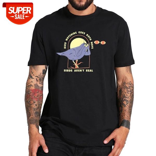 

bird watching goes both ways t shirt bird aren't real funny tshirt 100% cotton eu size 100% cotton soft comfortable #jd9c, White;black