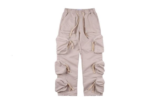 

2021 new 21 ss travis scott pant pocket cargo men women 1:1 joggers drawstring cactus jack astroworld sweatpants 7ydu, Black
