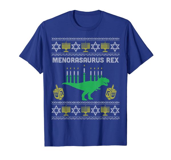 

menorasaurus rex shirt kids hanukkah, jewish chanukah gift, White;black
