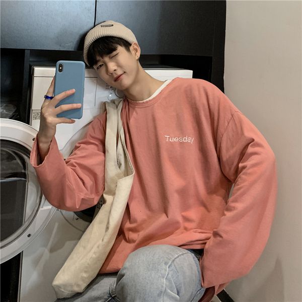 

2021 new spring men's 7 color ee grinding coats long letter embroidery pullover male hoodies cotton casual sweatshirts m-2xl jwri, Black