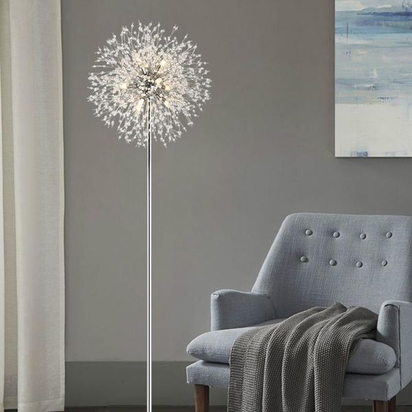 

nordic modern led crystal floor lights for living room dining room bedroom study home decor lights fixture dandelion floor lamp
