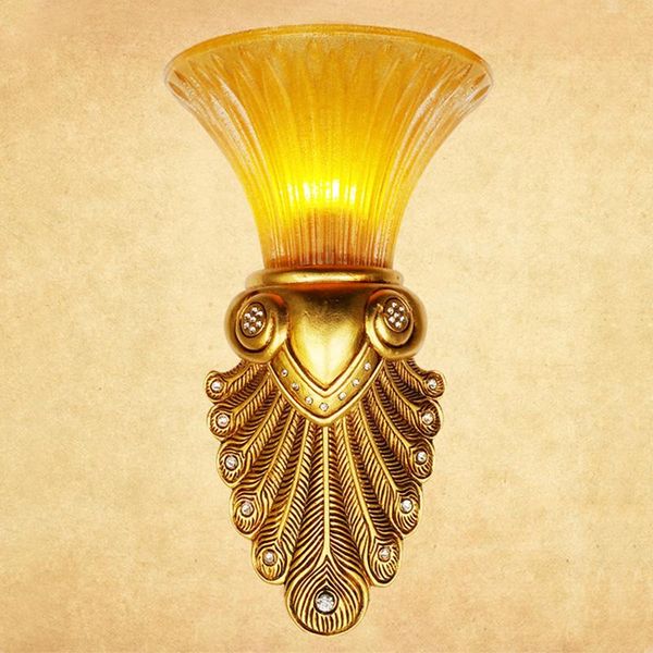 

european american wall lamp gold vintage wall sconce for living room home decor bedroom mirror light lighting fixtures luminaire
