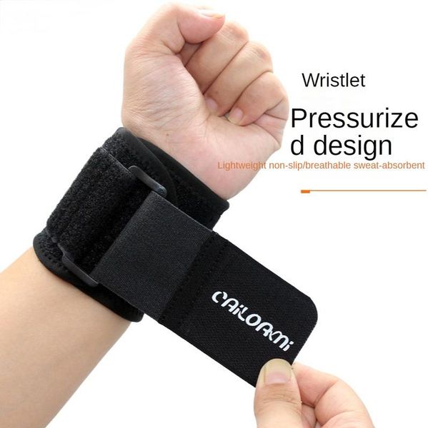 

wrist support sports wristband wrap pressurized weightlifting badminton volleyball basketball fitness, Black;red