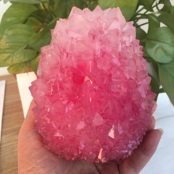 

rare and beautiful rose-colored quartz crystal cluster specimens healing energy stones