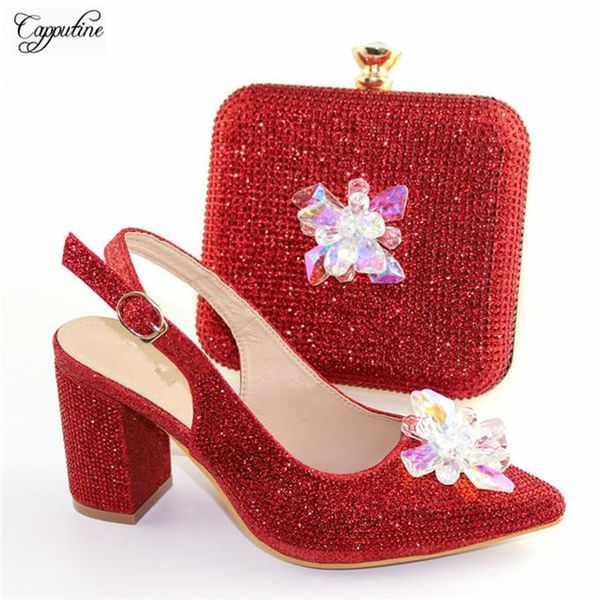 

dress shoes excellent red spring/autumn pointed toe sandals with purse latest and clutch bag set 56882-1, heel height 9cm, Black