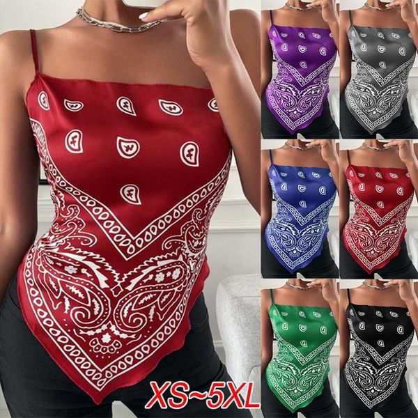 

women's tanks & camis summer women tank fashion sleeveless printed off shoulder camisole vest plus size xs-5xl, White