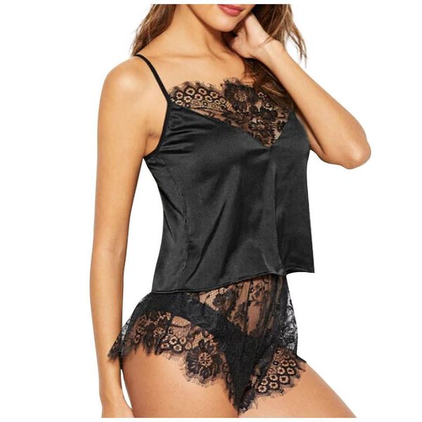 

sleepwear pijamas women satin silk pajamas bow nightdress lingerie women underwear sleepwear satin, Black;red