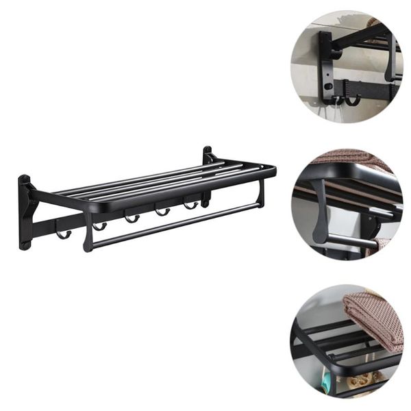 

towel racks multi-functional rack bathroom hanging rod wall-mounted storage