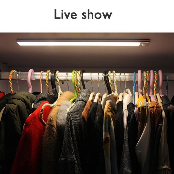 

pir motion sensor led under cabinet light usb rechargeable wardrobe cupboard wall lamp closet night light